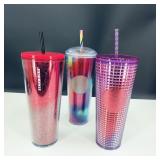 3-New/Unused Starbucks Tumblers