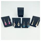 .925 Sterling Silver & Stone Earrings