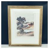 Framed Art Print "Bella Strada" Signed by Artist