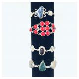 .925 Sterling Silver & Stone Bracelets
