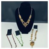 Stone & Glass Beaded Necklaces