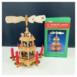 Vintage JoyBrite 12" Wooden Windmill Carousel