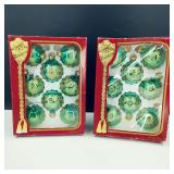 Vintage the Victoria Collection Glass ornaments