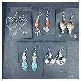 5 Pair .925 Sterling Silver Earrings
