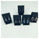 5 Pair .925 Sterling Silver Earrings