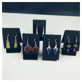 .925 Sterling Silver & Stone Earrings