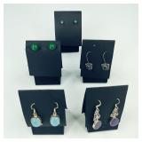 5 Pair .925 Sterling Silver Earrings