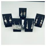 .925 Sterling Silver & Stone Earrings