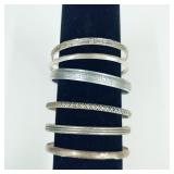 .925 Sterling Silver Bangle Bracelets