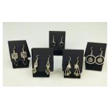 .925 Sterling Silver & Stone Earrings