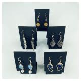 5 Pair .925 Sterling Silver Earrings