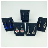 5 Pair .925 Sterling Silver Earrings