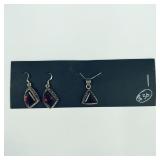 .925 Silver Earrings & Pendant