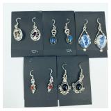 5 Pair .925 Sterling Silver Earrings
