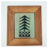 Christmas Pottery Tile Handcrafted by Local Artist