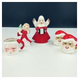 Vtg. Christmas Salt & Pepper Shakers & Figurines