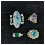.925 Sterling Silver & Stone Rings