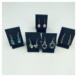 5 Pair .925 Sterling Silver Earrings