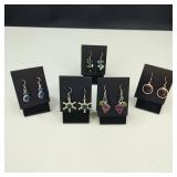 .925 Sterling Silver & Stone Earrings