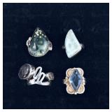.925 Sterling Silver & Stone Rings