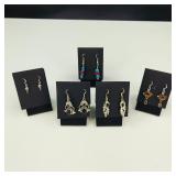 .925 Sterling Silver & Stone Earrings