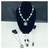 .925 Sterling Silver & Stone Necklaces