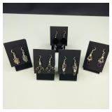 .925 Sterling Silver & Stone Earrings