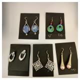 5 Pair .925 Sterling Silver Earrings