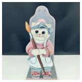 Hand painted Wooden Cat Paper Towel Holder