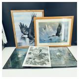 Assorted Vtg Eagle Prints-Including a Bill O