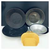 Variety of Vintage Gold Panning Pans