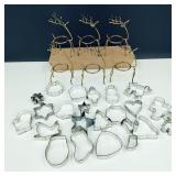 Metal Cookie Cutters Reindeer Candle Holders