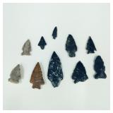 Variety of Stone Arrowheads