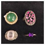 .925 Sterling Silver & Stone Rings