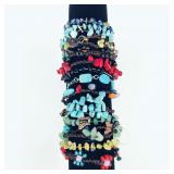 16 Glass & Stone Beaded Bracelets