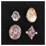 .925 Sterling Silver & Stone Rings