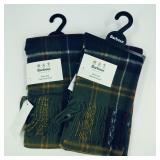 2-NWT-Plaid Barbour Wool & Cashmere Scarfs