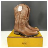 NIB-IUV Brown Cowgirl Boots Size 7.5