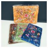 New Handmade Embroidered Satin Pouches