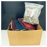Variety of Leather Scraps and Samples for Crafting