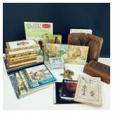 Vintage Variety Box Lot Books Cigar Boxes and More