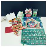 Vtg Christmas Village Illuminating House & More