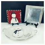 Assorted Holiday Ceramic Platters