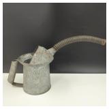 Vintage Galvanized Metal Oil Can w/ Flex Spout
