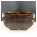Antique Chinese Rice Bucket "Dou"