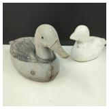 Vintage Hand Carved Wooden Ducks