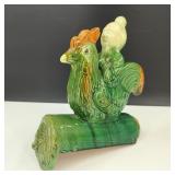 Antique Chinese Ceramic Rooster Roof Tile