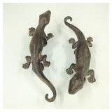2-Large Vtg. Cast Iron Lizard Door Handles/Pulls