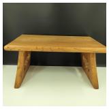 Vintage Wood Stool/Bench with Bat Carvings