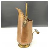 Vintage Brass & Copper Coal Scuttle Bucket
